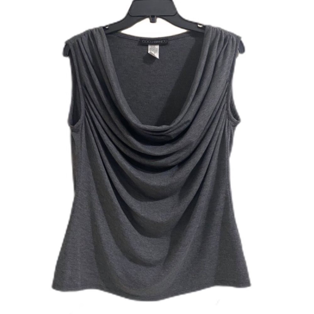 Coco Bianco Gray Women’s Sleeveless Shirt Large